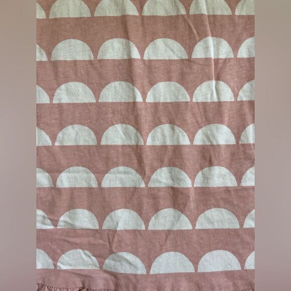 Tea Collection Girls 7 Pink and White Half moon Patterned sleeveless Dress - Picture 4 of 7